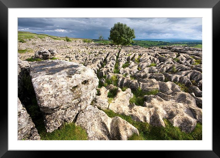  Malham Cove Yorkshire Dales Framed Mounted Print by Gary Kenyon