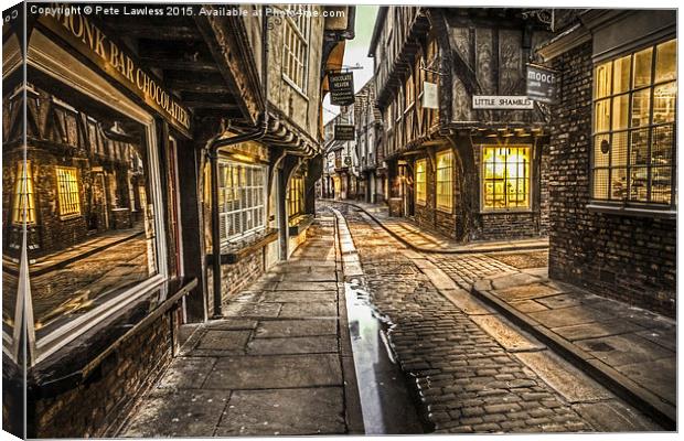  The Little Shambles York Canvas Print by Pete Lawless