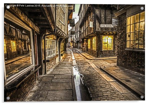  The Little Shambles York Acrylic by Pete Lawless