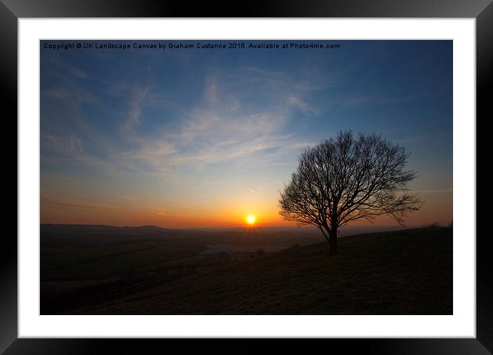  Chilterns Sunset Framed Mounted Print by Graham Custance
