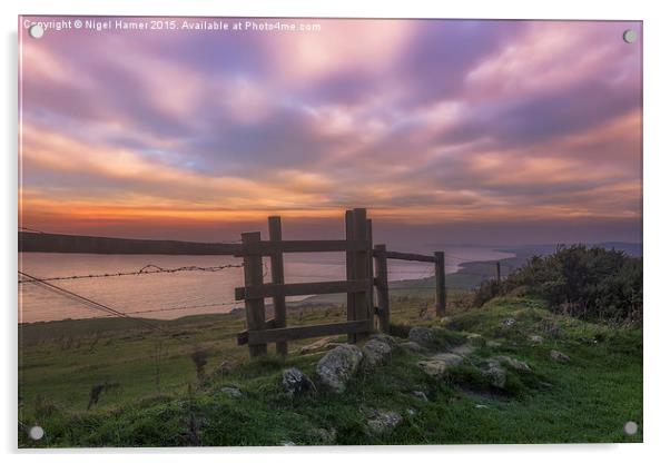 The Kissing Gate Acrylic by Wight Landscapes