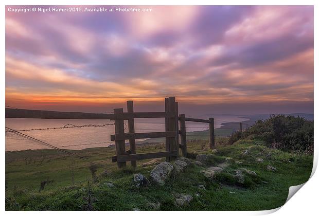 The Kissing Gate Print by Wight Landscapes