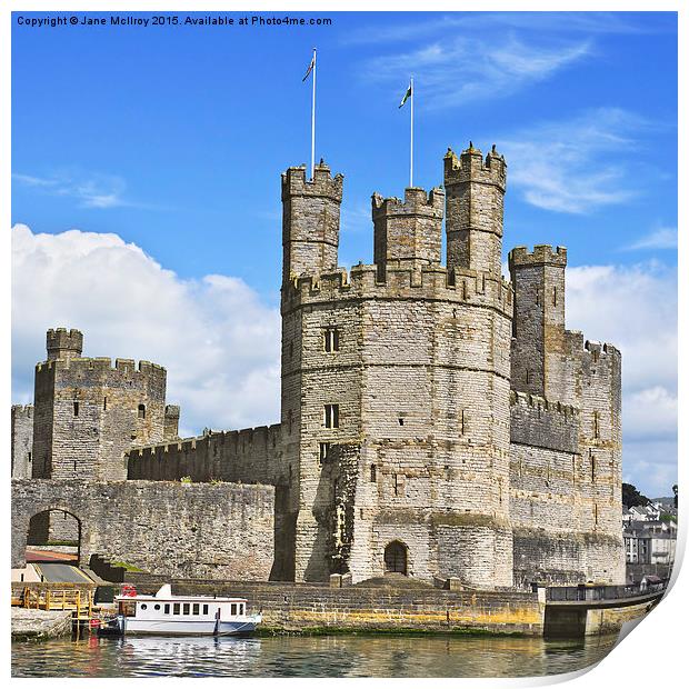 Caernarfon Castle Print by Jane McIlroy