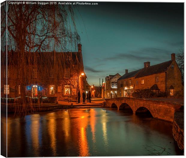  The Cotswolds,  Bourton  on the Water. Canvas Print by William Duggan