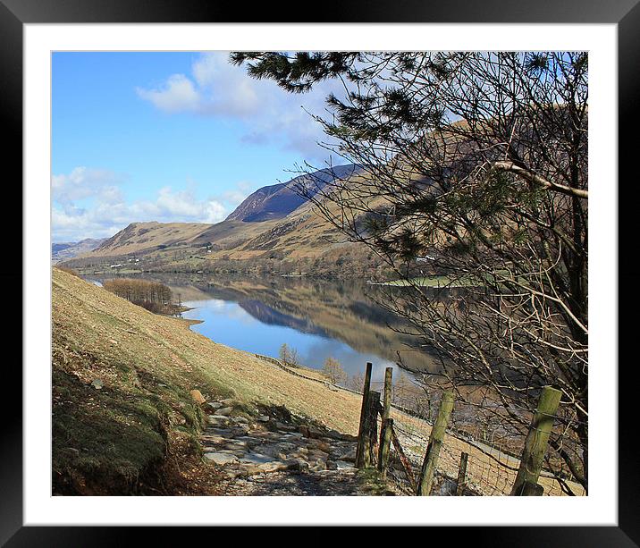  BUTTERMERE REFLECTIONS Framed Mounted Print by Anthony Kellaway