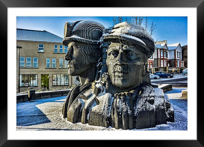 Miners In The Snow 1 Framed Mounted Print by Steve Purnell