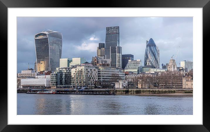 London Skyline Framed Mounted Print by LensLight Traveler