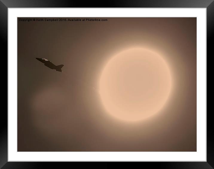 Red Arrow passing the Sun Framed Mounted Print by Keith Campbell