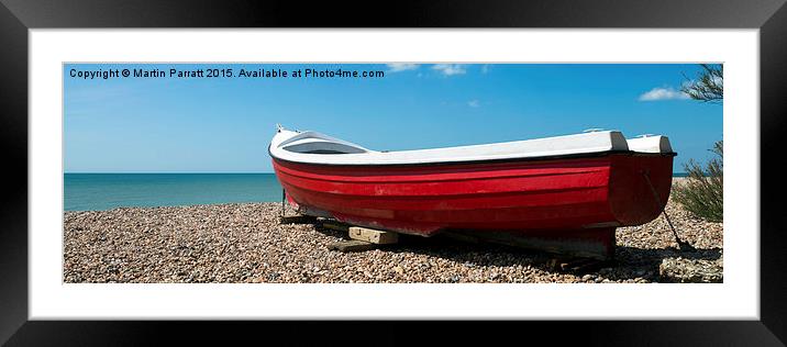 Boat on Beach Framed Mounted Print by Martin Parratt