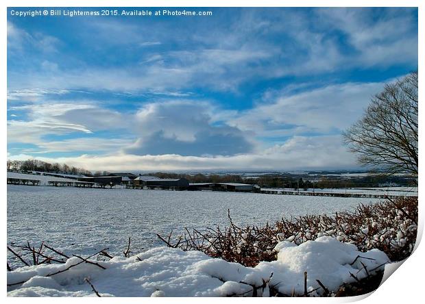  Snowscene over the Clyde Valley Print by Bill Lighterness