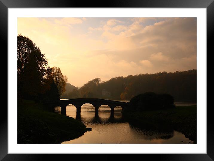 Stourhead Framed Mounted Print by Simon Drew