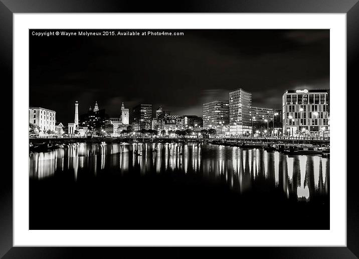  Liverpool skyline Framed Mounted Print by Wayne Molyneux