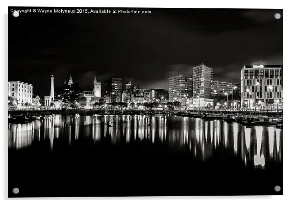  Liverpool skyline Acrylic by Wayne Molyneux