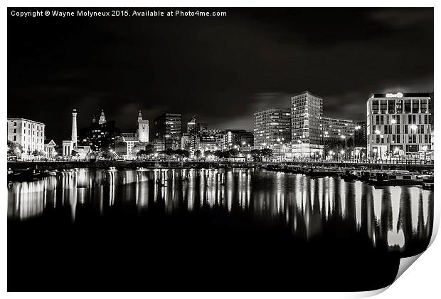  Liverpool skyline Print by Wayne Molyneux