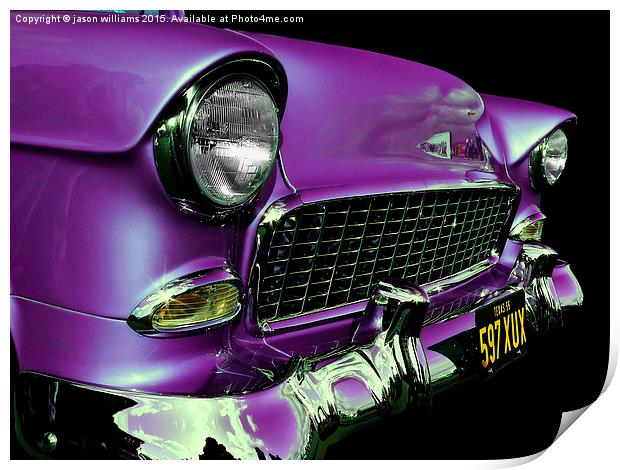  American Icon 1955 Chevy Print by Jason Williams