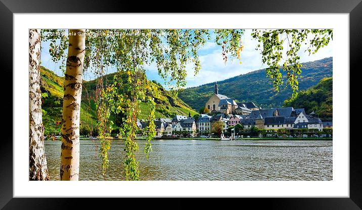  The Wine Village Beilstein on the Moselle Framed Mounted Print by Gisela Scheffbuch