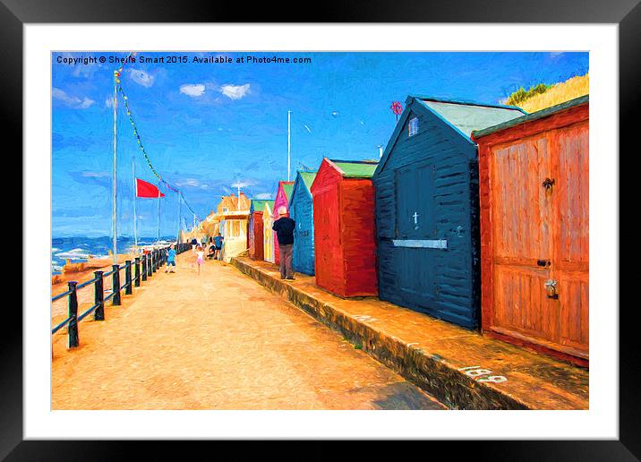  Beach huts at Cromer, Norfolk Framed Mounted Print by Sheila Smart