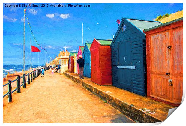  Beach huts at Cromer, Norfolk Print by Sheila Smart