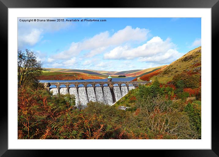  Elan Valley in Autumn Framed Mounted Print by Diana Mower