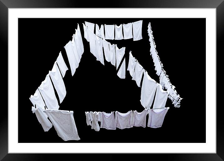 Towels on line Framed Mounted Print by Ivan Kovacs