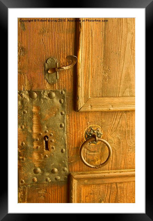  Door Lock and Handle Framed Mounted Print by Robert Murray