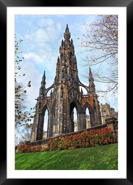  Scott Monument Edinburgh Framed Mounted Print by Gary Kenyon