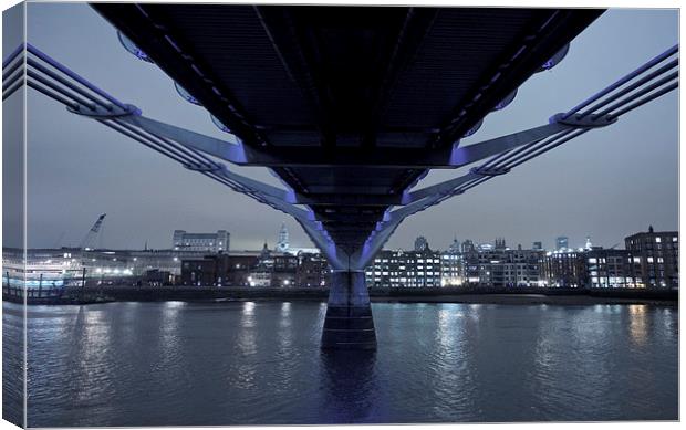 Under the bridge Canvas Print by Maggie Railton