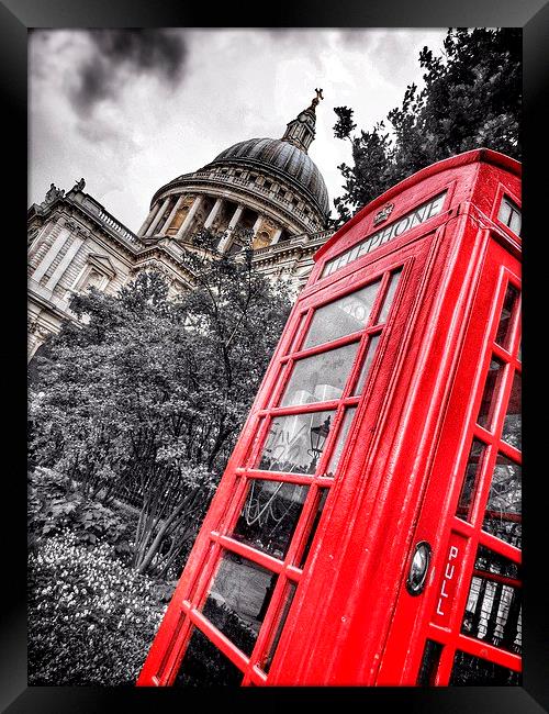  London Phone Box and St Pauls Framed Print by Scott Anderson