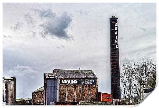 The Iconic Brains Brewery in Cardiff Print by Steve Purnell