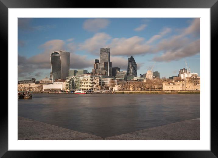 London Winter View Framed Mounted Print by Clive Eariss