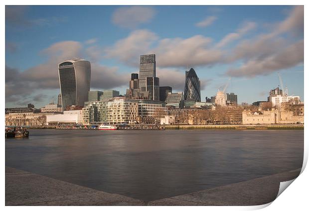 London Winter View Print by Clive Eariss