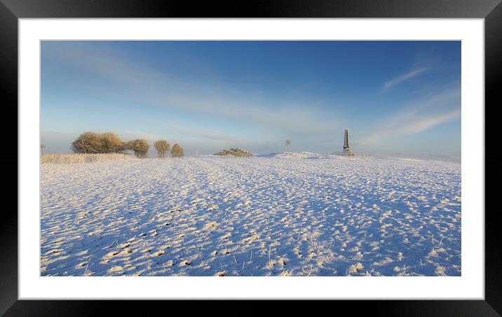  Werneth Low, Cheshire War Memorial Framed Mounted Print by Andy McGarry