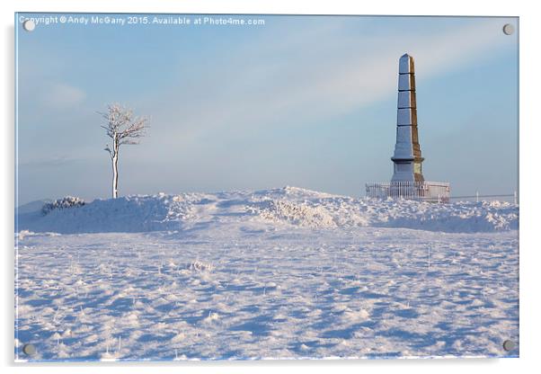  Werneth Low, Cheshire War Memorial Acrylic by Andy McGarry