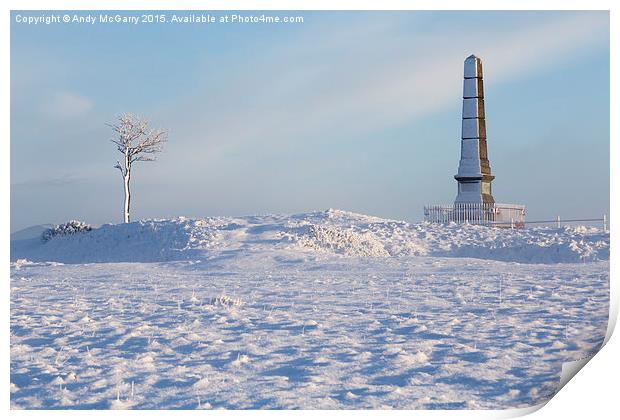  Werneth Low, Cheshire War Memorial Print by Andy McGarry