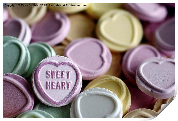  Sweet Heart Print by Zena Clothier