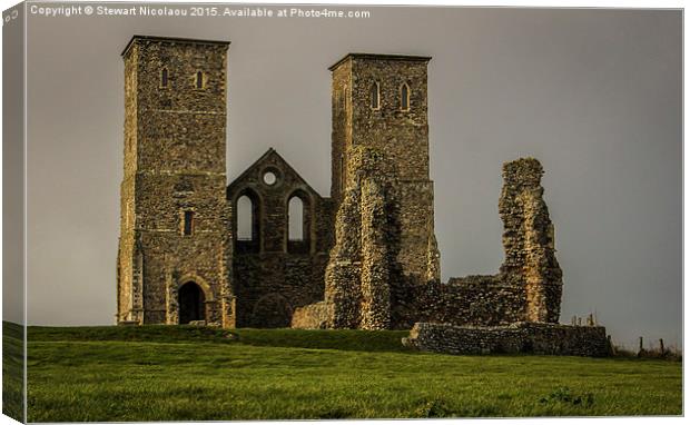 Reculver Towers Canvas Print by Stewart Nicolaou