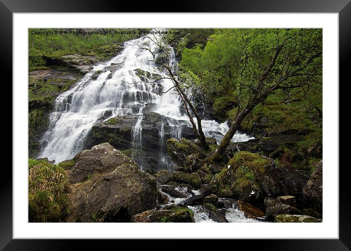  Steall Falls Framed Mounted Print by R K Photography