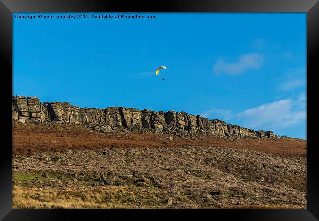 Stanage Edge in the Peak District Framed Print by colin chalkley
