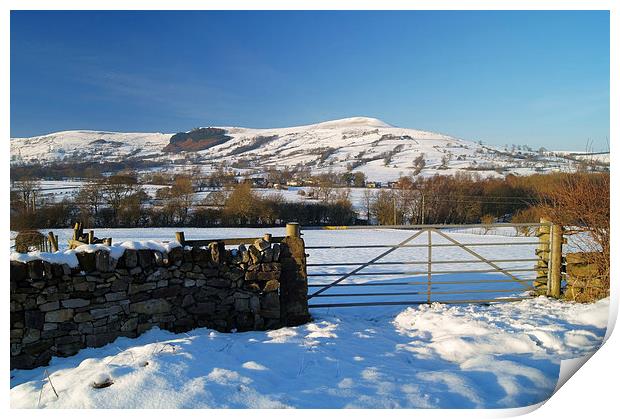 Lose Hill and Great Ridge in Winter  Print by Darren Galpin
