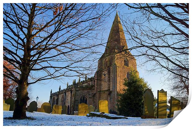 The Church of St Peter, Hope, Derbyshire  Print by Darren Galpin