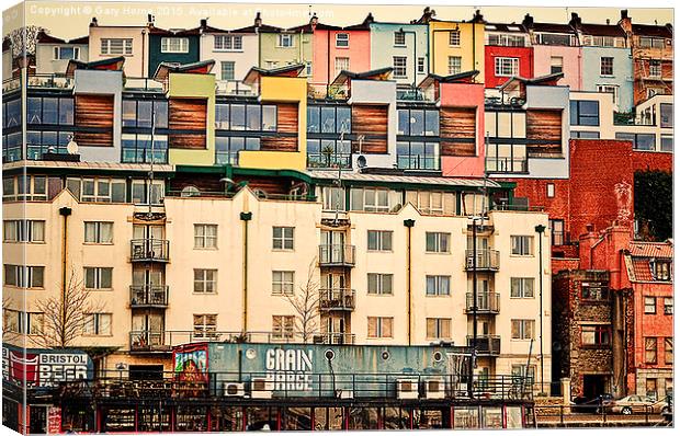  A View from the Bristol Harbour Canvas Print by Gary Horne