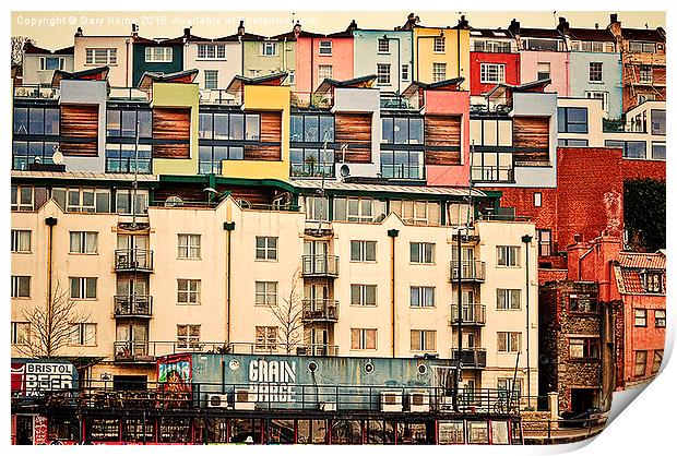  A View from the Bristol Harbour Print by Gary Horne