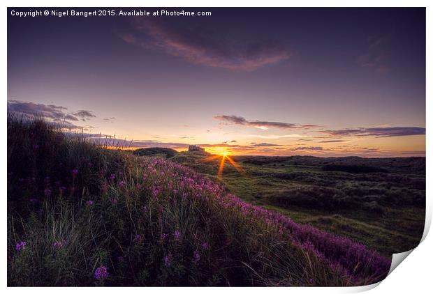  Bamburgh Castle Print by Nigel Bangert