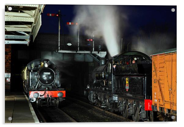  Great Western Railway Scene By Night. Acrylic by Ian Duffield