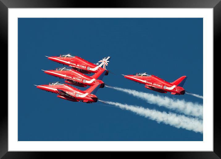 The Red Arrows Train  Framed Mounted Print by J Biggadike
