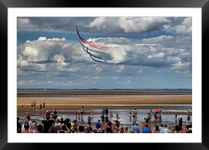 Red arrows out of the clouds Framed Mounted Print by Gerald Robinson