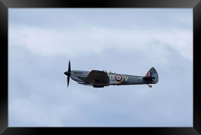  Spitfire in flight Framed Print by Gerald Robinson