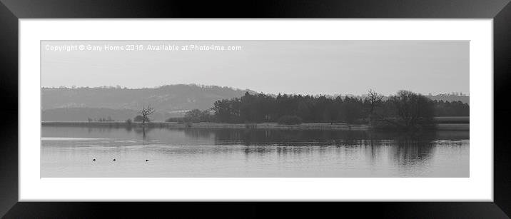  A Panoramic View of the Chew Valley Lakes Framed Mounted Print by Gary Horne
