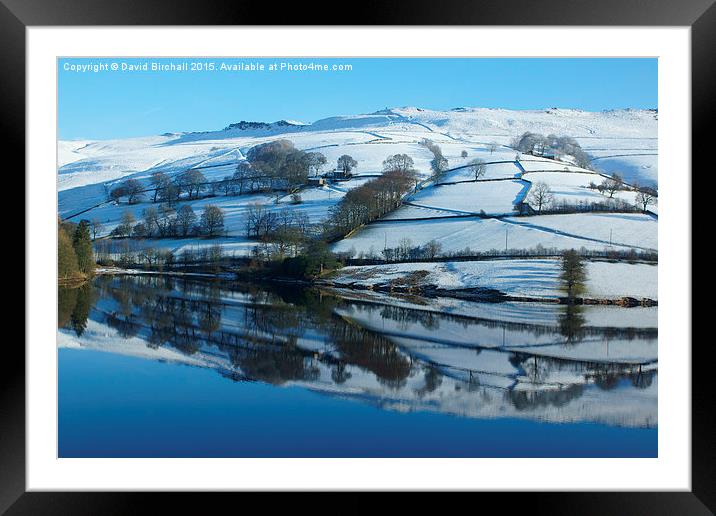  Ladybower Reflections Framed Mounted Print by David Birchall