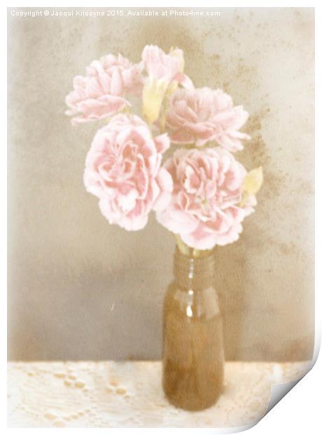  Pink Carnations Print by Jacqui Kilcoyne